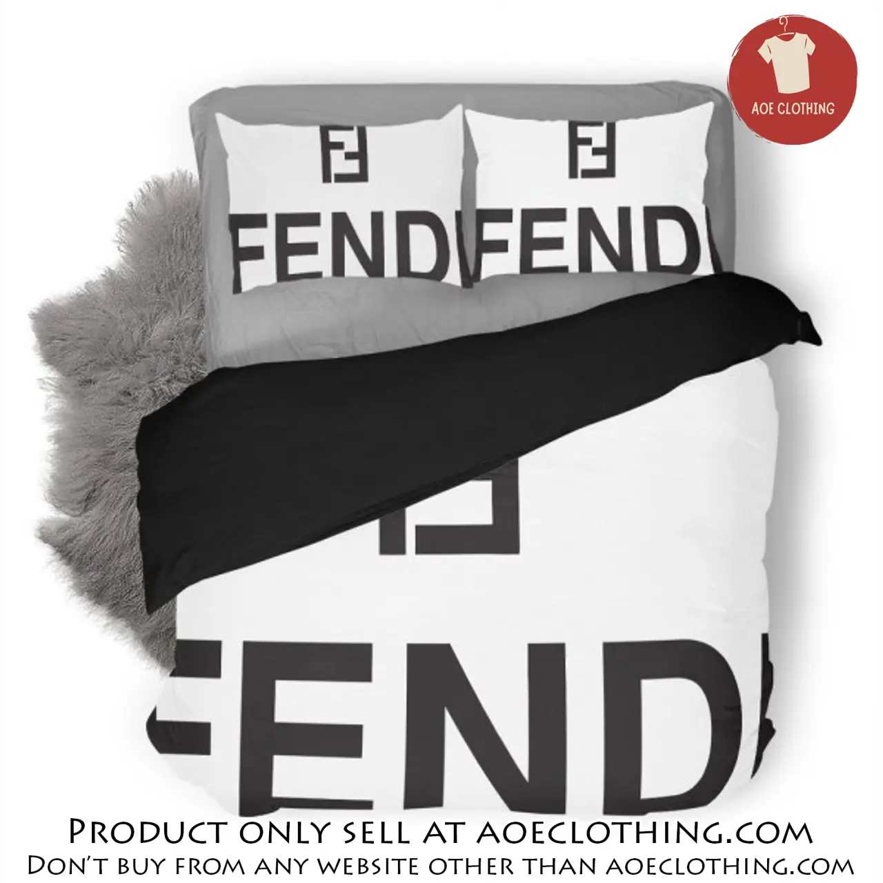 Fendi premium luxury logo fashion brand premium bedding set home decor aoe0812779